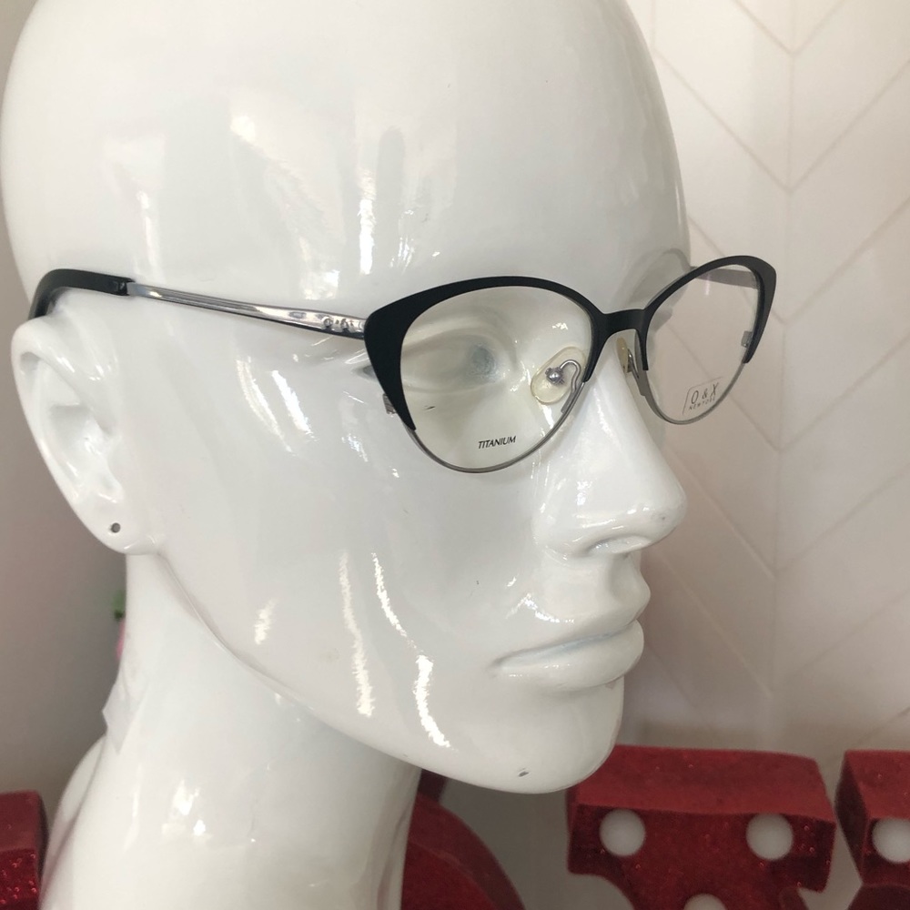 O&X New York Titanium Cat Eye Frames NWOT made in Japan